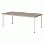 TABLE MALIBU 160X80 T3 4P STRA ALAISÉ GRIS U727/BLC 9016