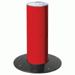 BORNE RÉTRACTABLE Ø 22 CM INOX BROSSÉ - ROUGE 3020 - PROCITY