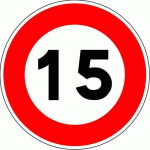 PANNEAU LIMITATION VITESSE 10 KM/H-450MM-CL2 - KELIAS