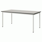 TABLE MALIBU 160X80 T5 4P ST ANTIB BLC SE W911/NOIR BLC 9016