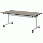 TABLE MALIBU RAB. 160X80 T4 DL ST GRIS U727/NOIR BLC 9016
