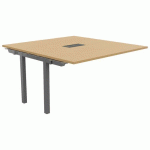 TABLE RÉUNION SUIVANT ASTRO ARCHE 140 X 143 HÊTRE/ALU - BURONOMIC