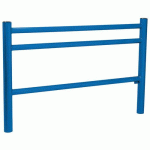 BARRIÈRE TRIO 1.57 M POMMEAU INOX BROSSÉ - ZINC BLEU 5010 - PROCITY