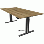 BUREAU ASSIS/DEBOUT MOVE3 L200XP100XH72-120CM 4 MEM. FONCTION CHÊNE - KERKMANN