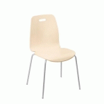 LOT DE 2 - CHAISE BOIS VILMA - PIÈTEMENT MÉTAL - ÉRABLE