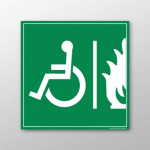 LOT DE 5 - PANNEAU SIGNALÉTIQUE HANDICAPÉ - ESPACE D