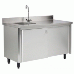 MEUBLE DU CHEF EN INOX CUVE À GAUCHE 700 X 1600 MM