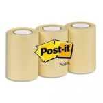 POST-IT PACK DE 3 ROULEAUX DE RECHANGE REPOSITIONNABLES POUR DÉVIDOIR NOTE ON A ROLL 68MMX10M JAUNE BP461