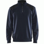 SWEAT COL CAMIONNEUR BICOLORE MARINE FONCÉ/NOIR TAILLE XXL - BLAKLADER