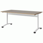 TABLE MALIBU 160X80 T5 DL STRA ALAISÉ GRIS U727/BLC 9016