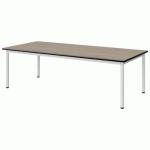 TABLE MALIBU 180X80 T2 4P STRA CHÊNE 1146/NOIR BLC 9016
