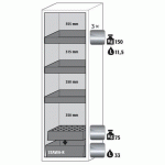 ARMOIRE SCLASSIC90-ETAGÈRE-DROITE-ACIER-CAILLEBOTIS-GRIS-3
