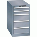 ARMOIRES À TIROIRS GRIS 411X725X700 AVEC 5 TIROIRS 75KG - LISTA