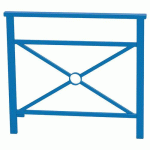 BARRIÈRE VENISE 1 M STRUCTURE SIMPLE CROIX - ZINC BLEU 5010 - PROCITY