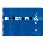 CAHIER MUSIQUE RELIURE INTÉGRALE À L'ITALIENNE 29,7X21CM 50 PAGES BLEU - BLEU - LOT DE 10