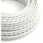 CREATIVE-CABLES ITALIA - CÂBLE TRESSÉ 3X0,75 SILK COATED WHITE X3TM01