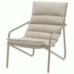 FAUTEUIL COAST TPEP COUSSINS STRUCTURE ALU - CRÈME/GRIS - PROLOISIRS