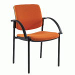 LOT 2 FAUTEUILS LOUISE DOSSIER CARRÉ COLORIS ORANGE - MANUTAN COLLECTIVITÉS