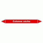 LOT DE 3 - MARQUEUR TUYAUTERIE - COLONNE SÈCHE - VINYLE LAMINÉ - NFX 08-105 150 X 12 MM