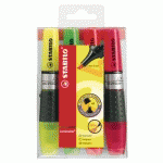 LOT DE 4 SULIGNEURS LUMINATOR COLORIS ASSORTIS POINTE BISEAUT - STABILO