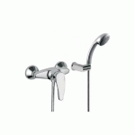MITIGEUR DOUCHE DOUCHETTE À MAIN ANTICALCAIRE AVEC SUPPORT ORIENTABLE. FLEXIBLE DOUBLE AGRAFAGE - TRES 17016702