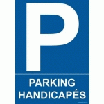 PANNEAU PARKING HANDICAPÉS PVC 300X420MM