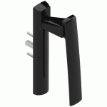 POIGNÉE INTÉRIEURE DÉPORTÉE POUR PORTE COULISSANTE SARENA - NOIR MAT - 26/33 - GAUCHE LA CROISÉE DS