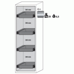 ARMOIRE SÉCURITÉ S-PHOENIX-90 S90.196.060.FDAS JAUNE - ASECOS