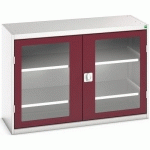 BOTT 1 ARMOIRE VERSO PORTES TRANSPARENTES AVEC 2 TABLETTES 1300X550X900_BOTT