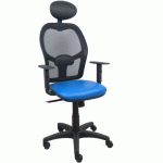 CHAISE DE BUREAU ALOCEN SIMILICUIR B10 - BLEU - PIQUERAS Y CRESPO