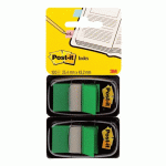 MARQUE-PAGES LARGE VERT POST-IT 25,5 MM - BLOC DE 100 FEUILLES