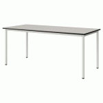 TABLE MALIBU 180X80 T6 4P ST ANTIB BLC SE W911/NOIR BLC 9016