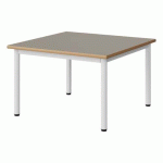 TABLE MALIBU 80X80CM T1 4P STRA ALAISÉ GRIS U727/BLC 9016