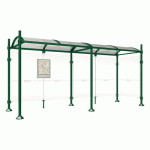 ABRI BUS PROVINCE 5 M 1 BARDAGE LAT. POMMEAU CITY VERT 6005 - PROCITY