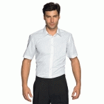 CHEMISE CARTAGENA SLIM STRETCH MANCHES COURTES BLANCHE