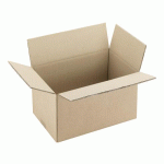 LOT DE 20 - CARTON CAISSE AMÉRICAINE KRAFT BRUN DOUBLE CANNELURE L 35 X L 22 X H 20 CM