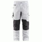 PANTALON DE TRAVAIL PEINTRE STRETCH BLANC/GRIS FONCÉ TAILLE 56 - BLAKLADER