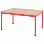 TABLE COMITE 160X80 CM T4 - 4P PLAT STRAT ABS - ACACIA/ROUGE 3020 - RODET