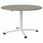 TABLE MALIBU Ø 120 T6 PC STRA ABS GRIS U727/BLC 9016