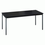 TABLE MULTI-USAGE L 180 X P 80 CM ZONZA NOIR PIEDS ANTHRACITE