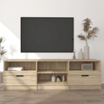 MEUBLE TV CHÊNE SONOMA 150X33,5X45 CM BOIS D'INGÉNIERIE