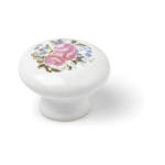 BOUTON EN PORCELAINE ROSE, DIMENSIONS: 31X31X23MM, Ø: 30MM - TALLA