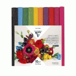 CRÉPON FLEURISTE, PACK DE 10 ROULEAUX AU FORMAT 25X100CM - ASSORTIMENT VIF - LOT DE 3