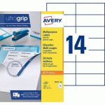 ETIQUETTE ADRESSE JET D'ENCRE ET LASER 105 X 42,3 MM AVERY 3653-100 BLANCHE - BOÎTE DE 1400