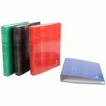 LOT DE 10 - CLASSEUR REMBORDÉ A4 À 4 ANNEAUX DIAMÈTRE 30MM ÉCARTEMENT 80MM COULEUR ALÉATOIRE - ASSORTIS