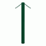 POTELET CARREFOUR Ø76 MM CHAINES 2 ANNEAUX ZINC VERT 6005 - PROCITY
