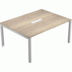 TABLE DE RÉUNION TRENDY - CHÊNE CANADIEN - PIEDS MÉTAL - ARTARREDI