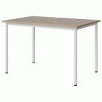 TABLE MALIBU 120X80 T6 4P STRA ABS CHÊNE 1146/BLC 9016 - MANUTAN EXPERT
