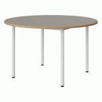 TABLE MALIBU Ø 120 T5 4P STRA ALAISÉ GRIS U727/BLC 9016
