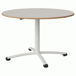 TABLE MALIBU Ø 120 T6 PC STRA ALAISÉ BLC SEL W911/BLC 9016